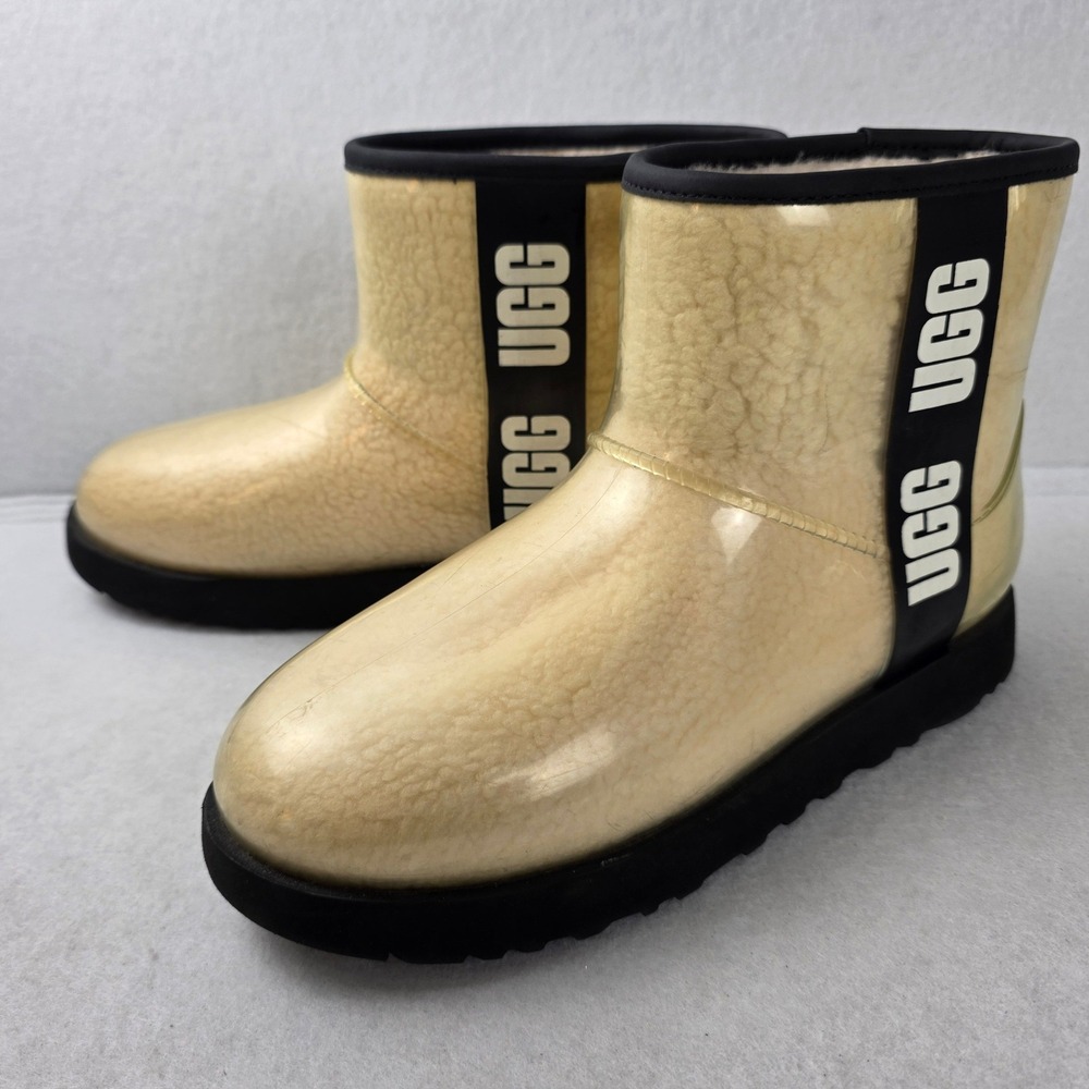 UGG Classic Clear Mini Waterproof Shearling Boots Women's US 9 EU 40 1113190